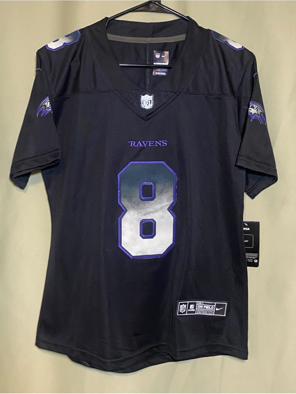 Nike Baltimore Ravens Lamar Jackson #8 NFL Players Alt Jersey Youth XL